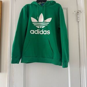 Adidas Unisex Green Pullover Hoodie